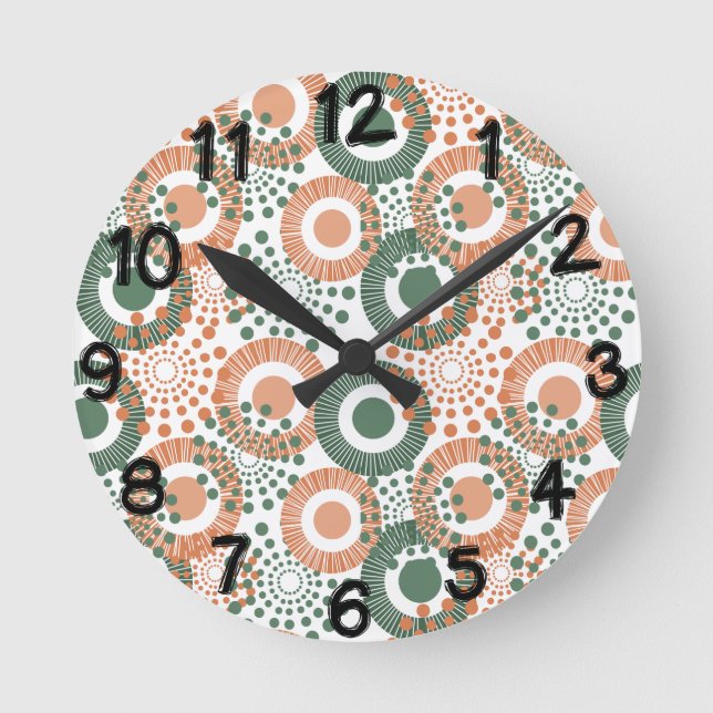 Circles, Everywhere Runde Wanduhr (Vorderseite)
