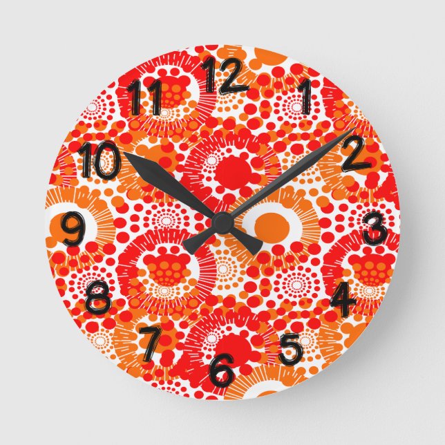 Circles, Everywhere Runde Wanduhr (Vorderseite)