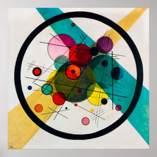 Circles in a Circle by Wassily Kandinsky Poster (Vorne)