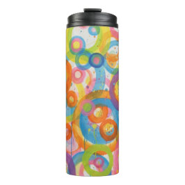 Circles in Motion: A Sip of Joy  Thermosbecher