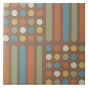 Circles Lines Multicolored 2 Fliese
