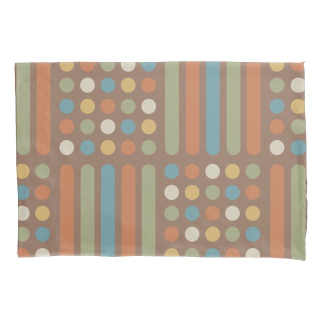 Circles Lines Multicolored 2 Kissenbezug (Vorderseite)