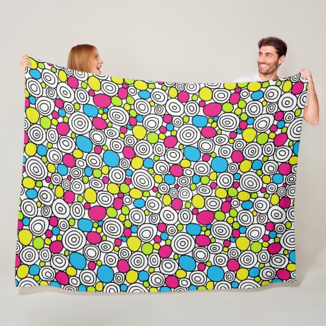 Circles Pattern 210819 - Colors 01 Fleecedecke (Beispiel)