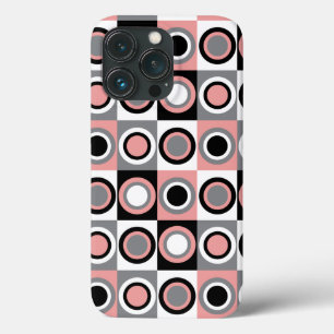 Circles Pattern Girly Pink Schwarz-weiß Grau Case-Mate iPhone Hülle