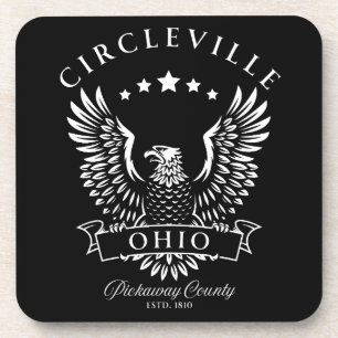 Circleville Pickaway Landkreis Ohio Vintag Eagle Getränkeuntersetzer