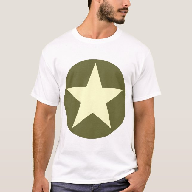 Circlone Star - Creme mit Olive Green T-Shirt (Vorderseite)