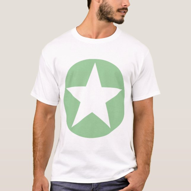 Circlone Star - verblasste Grün T-Shirt (Vorderseite)