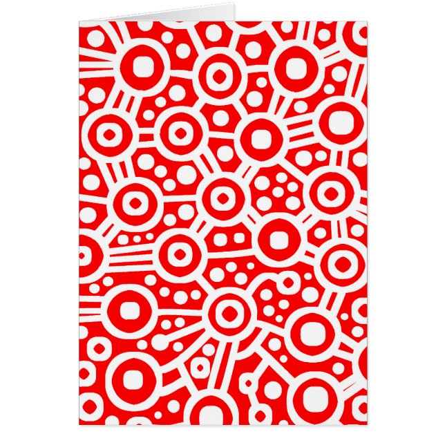 Circuit Alien Abstrait - Blanc en rouge (Devant)