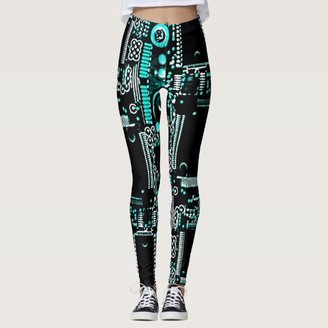 Circuit Aqua 2 überall in Leggings (Vorderseite)