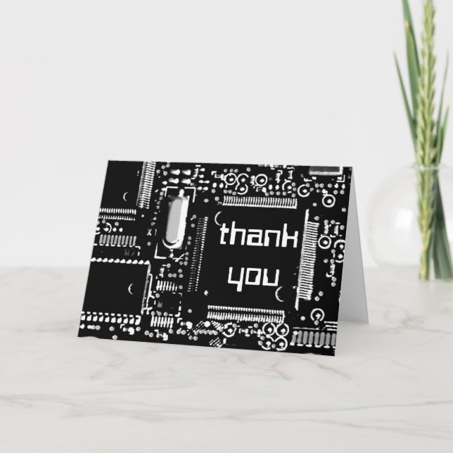 Circuit B&W 2 "Vielen Dank"-Grüße-Karte Dankeskarte (Vorderseite)