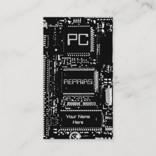 Circuit B & W "PC-Reparaturen" Visitenkarte grau
