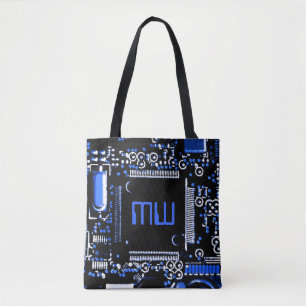 Circuit bleu 2 Monogramme sur tout le sac fourre-t