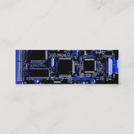 Circuit Blue 2 Visitenkartenvorlage weiß dünn Mini Visitenkarte