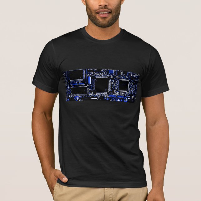 Circuit Blue T - Shirt schwarz (Vorderseite)