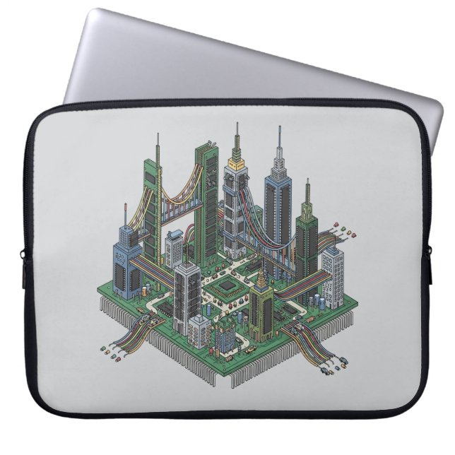 Circuit Board City Chip Futuristic City Case (Vorderseite)