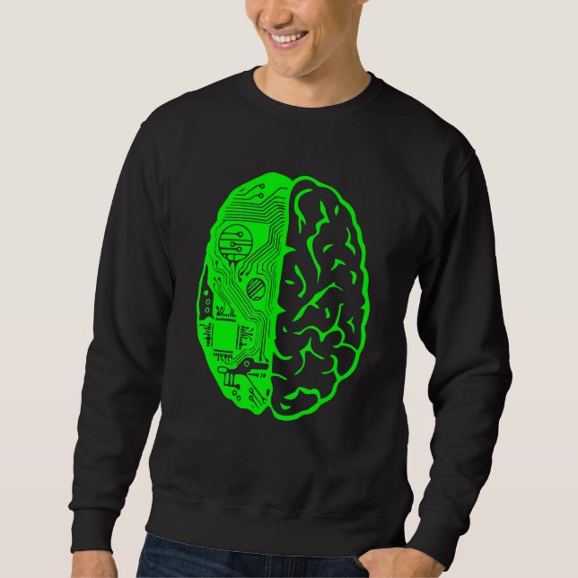 Circuit Board Computer & Brain Ai Learning & Techn Sweatshirt (Vorderseite)