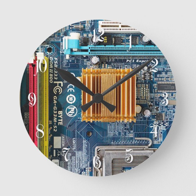 Circuit board runde wanduhr (Vorderseite)