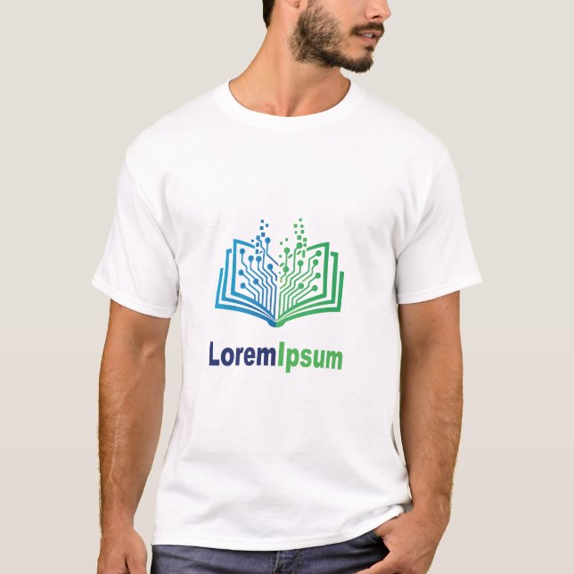 Circuit Book Lorem Ipsum Tech Geek Coder T-Shirt (Devant)