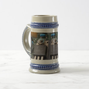 Circuit Gray/Blue 22 oz Stein Bierglas