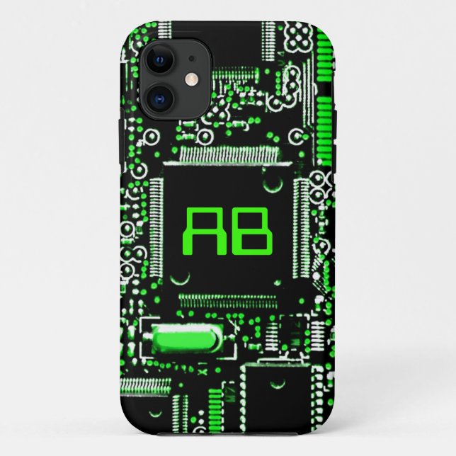 Circuit Green 2 monogramm iPhone Gehäuse Case-Mate iPhone Hülle (Rückseite)