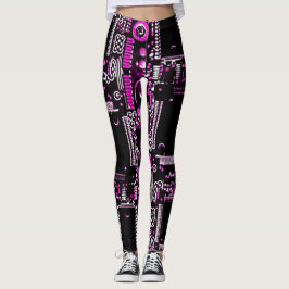 Circuit Pink 2 überall in Leggings