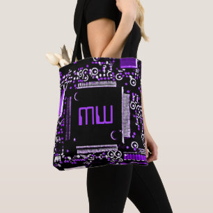 Circuit Purple 2 Monogram tote bag purple back Tasche