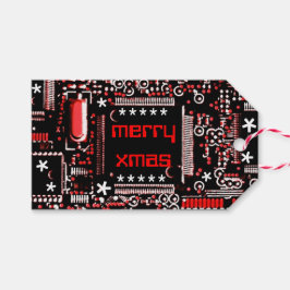 Circuit Red 2 "Merry Xmas" rot zurück Geschenkanhänger