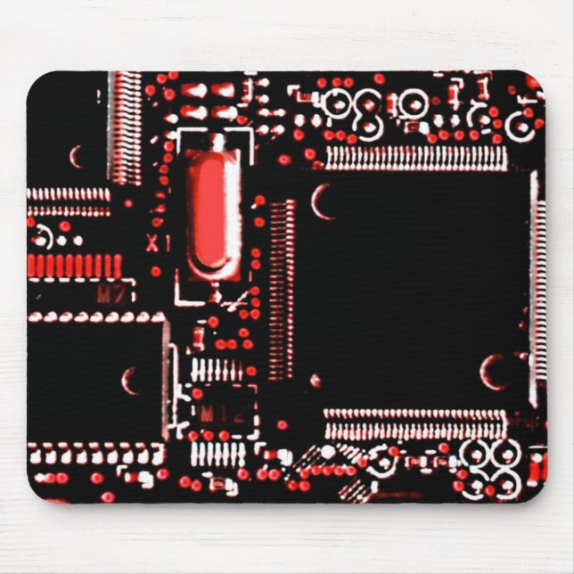 Circuit Red 2 Mouspad Mousepad (Vorne)