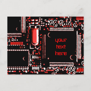 Circuit Red 2 Postkarte "Dein Text"