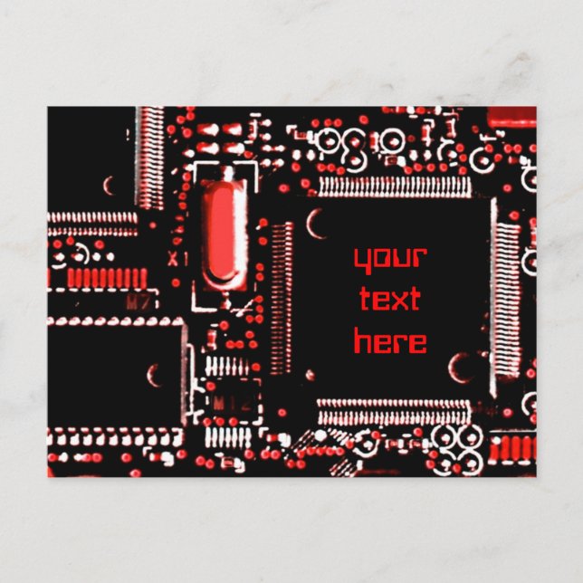 Circuit Red 2 Postkarte "Dein Text" (Vorderseite)