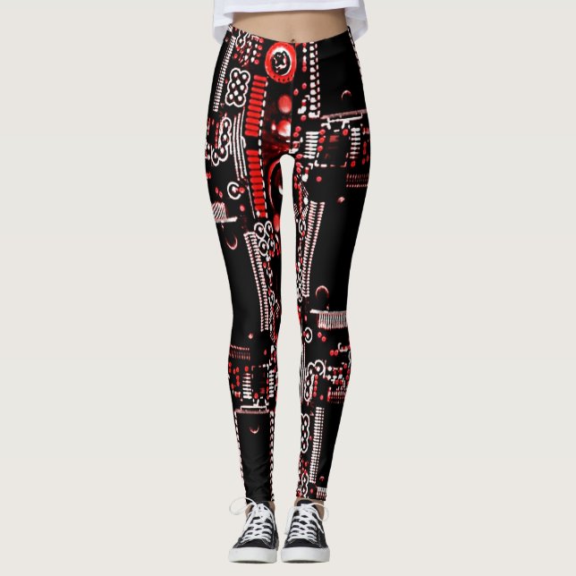 Circuit Red 2 sur leggings (Devant)