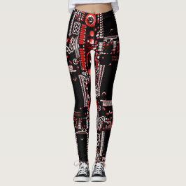 Circuit Red 2 überall in Leggings