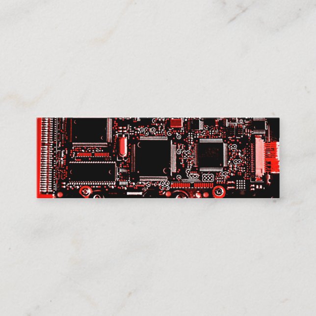 Circuit Red 2 Visitenkartenvorlage rot Mini Visitenkarte (Vorderseite)