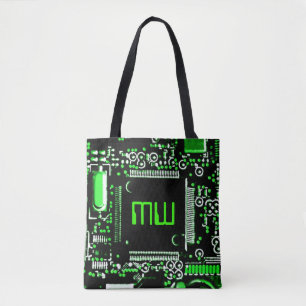 Circuit vert 2 Monogramme sur tout le sac fourre-t