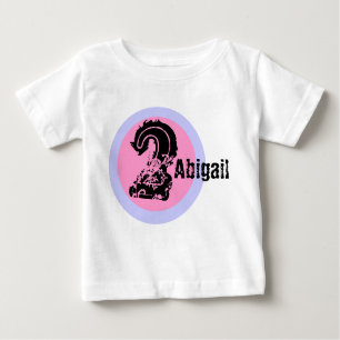 Circulaire Nom et âge 2e Tshirt d'anniversaire