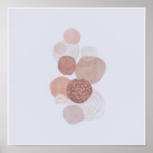 Circular Bio Simple Boho Drawings Boho Chic Poster