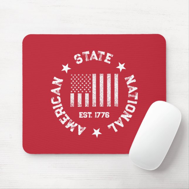 Circular Briefmarke American Staat National Est 17 Mousepad (Mit Mouse)