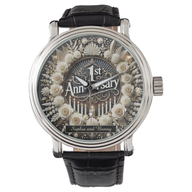 Circular Elegance for Anniversary Bliss Armbanduhr (Vorderseite)