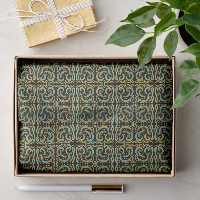 Circular, Linear And Tapered Shapes Abstract Art Seidenpapier (Geschenk)