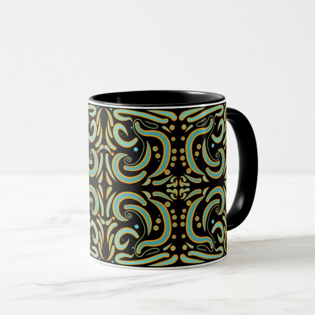 Circular, Linear And Tapered Shapes Abstract Art Tasse (VorderseiteRechts)