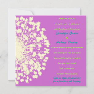 Circular Retro Daisy Wedding Einladung