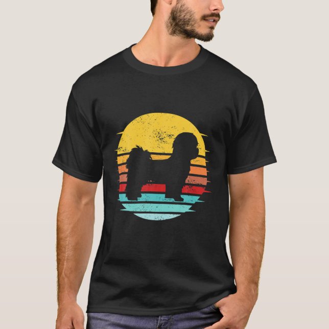 Circular Retro Shih Tzu Eigentümer Geschenkeltern  T-Shirt (Vorderseite)