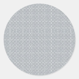 Circular sticker with a detailed geometric pattern