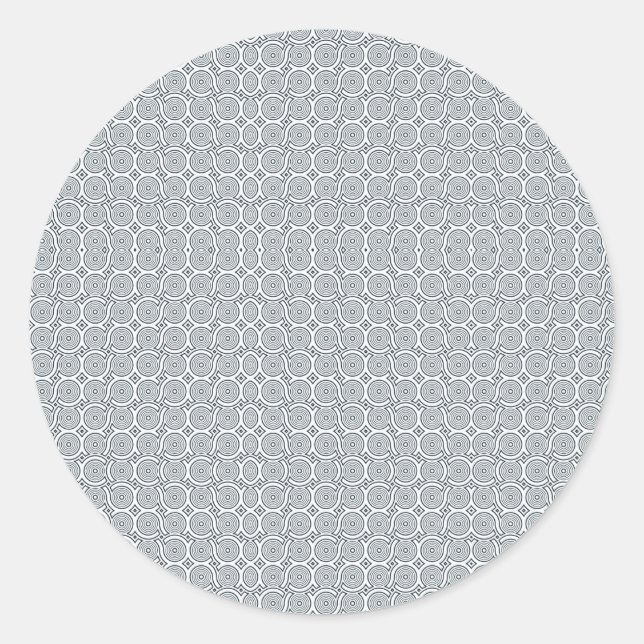 Circular sticker with a detailed geometric pattern (Devant)