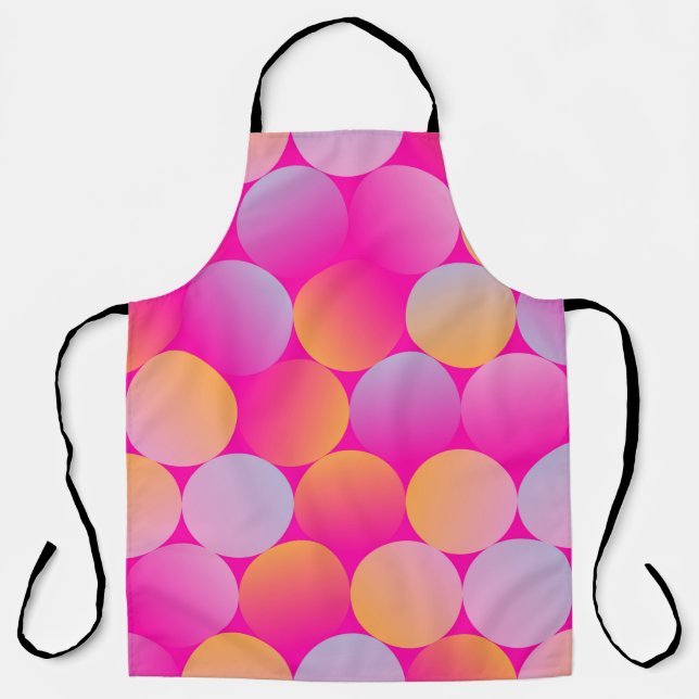 circular tiles seamless pattern in pop pink orange schürze (Vorderseite)