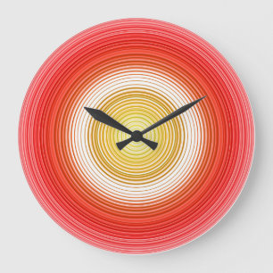 Circular Tomato Colors Große Wanduhr