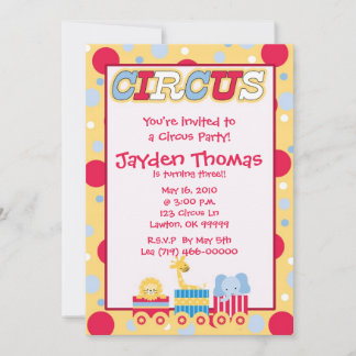 circus1 copy, You're invited to a Circus Party!... Einladung