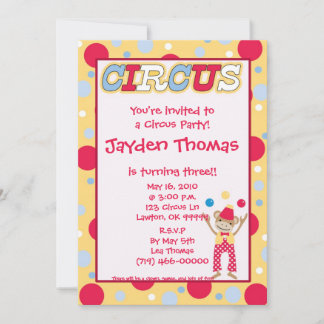 Circus1 Exemplar, Sie sind eingeladen zu einem Cir Einladung