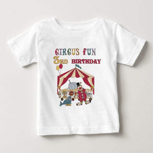 Circus 3. Geburtstagsgeschenke Baby T-shirt (Vorderseite)