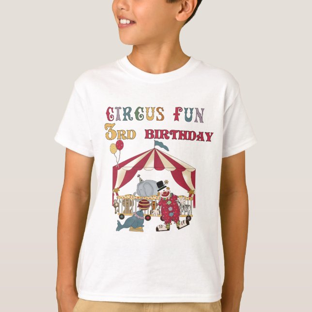 Circus 3. Geburtstagsgeschenke T-Shirt (Vorderseite)